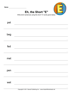 Short E Phonics