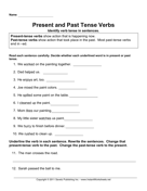 Present Past Tense Verbs 